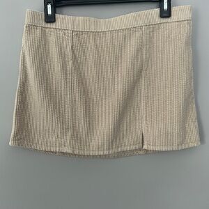 Aerie Beige Corduroy Mini Skirt in Size Small NWT